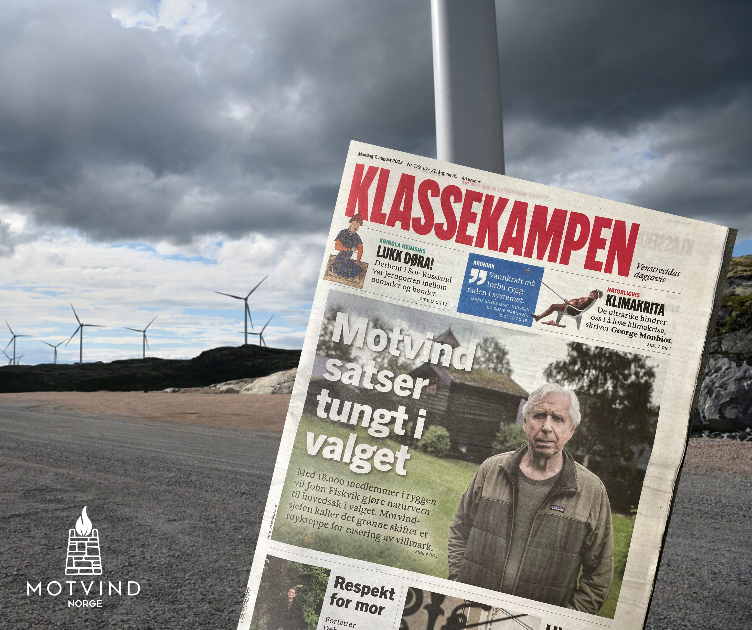 Motvind Norge har en offensiv tilnærming til årets kommune- og fylkestingsvalg. Grafisk design: Siri Fjeseth